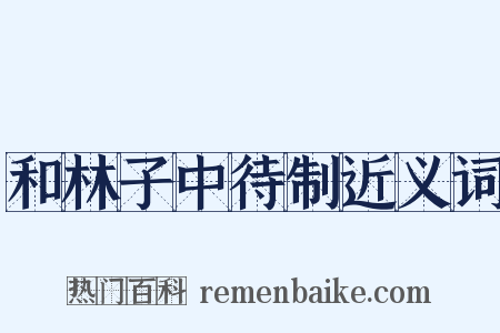 和林子中待制近义词是什么意思的图片